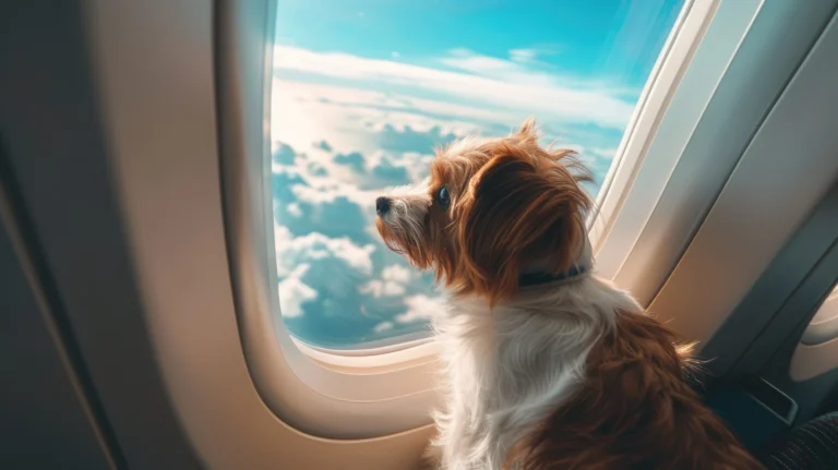 Özel jet seyahatine hazır köpek