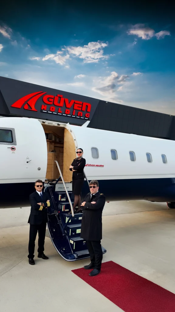 VIP uçuş hizmeti sunan profesyonel özel jet ekibi