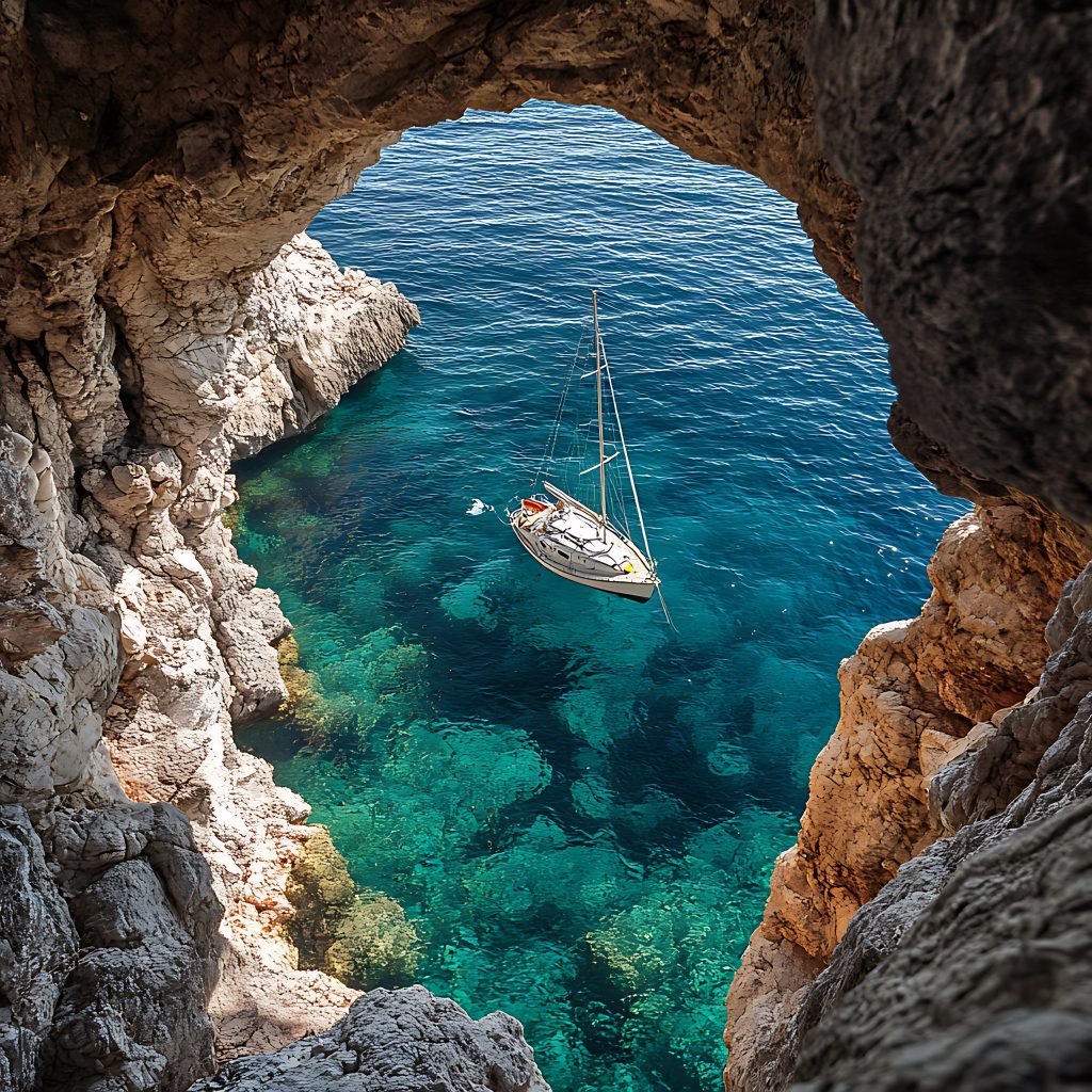 arafed sailboat water near rocky cliff Mikonos mu Bodrum mu? VIP Seyahat Karşılaştırması 2026